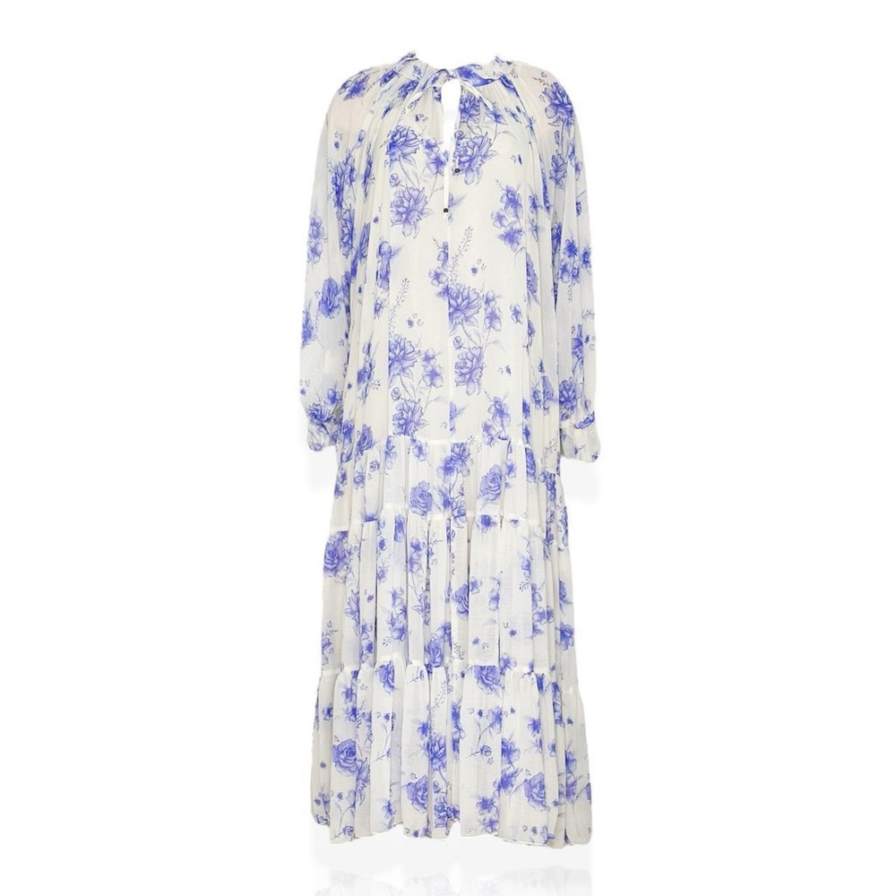 FREE PEOPLE Feeling Groovy Floral Maxi Dress, Vintage Ivory, Medium